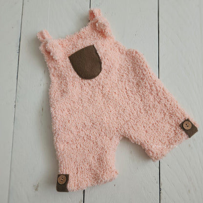 Knit Shaggy Overalls